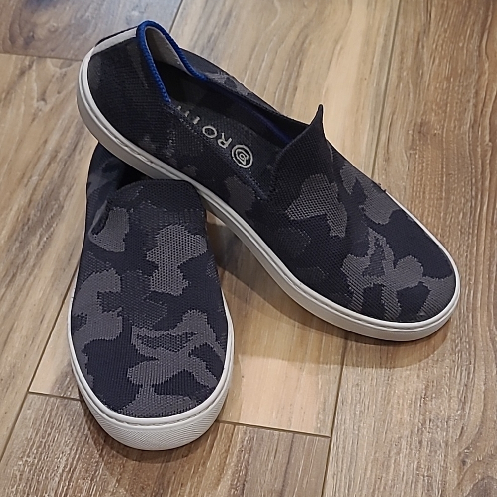 Rothy's Men's Black Camouflage Slip-On Shoes